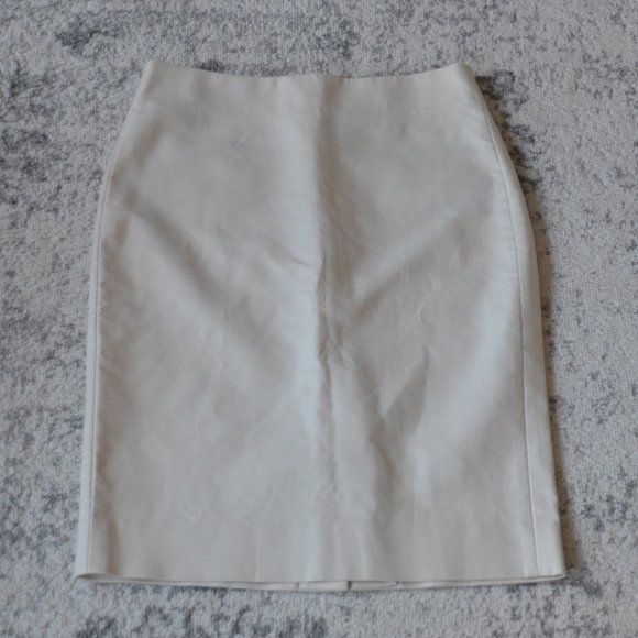 J Crew No2 Pencil Skirt Off White Stretch Womens Size 0 New - Picture 13 of 13